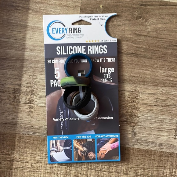 Silicone Rings, Men, Multi-Pack, Multi-Color, Large - Picture 1 of 3